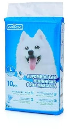 Nobleza - 10x Hygieneunterlagen Trainingspads für Hunde in verschiedenen Größen, Farbe:Blau, Größe:L