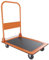 Carrello Richiudibile Pieghevole Tuttofare Portata 150 Kg 4 Ruote Carrellino Trasportatore A Piattaforma Pianale In Acciaio Rivestimento Antiscivolo Portapacchi Trasporto 82 x 48 x 72 Cm (Arancione)