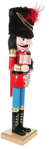 TOPBATHY Decorazione Natalizia con Cappello Alto Soldato dello Schiaccianoci Statua dello Schiaccianoci per Decorazioni per Feste in Casa