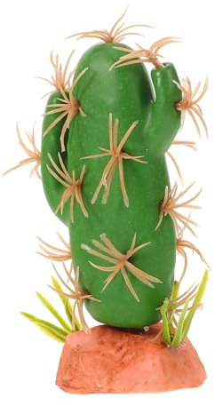 CIYODO Terrarium Décoratif pour Reptiles Cactus Artificiel Stable, Plante Artificielle Résistante à l'eau, Taille Compacte pour Habitat Naturel De Reptiles Et Animaux Aquatiques