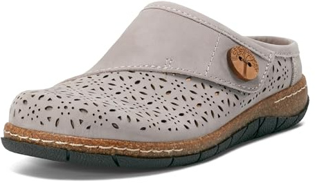 Earth® Erinn Casual Slip-on Flat Clogs, Light Grey 050, 5 M