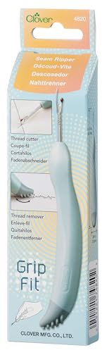 clover Grip Fit Seam Ripper Découdeur, Plastique, Bleu