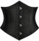 SCARLET DARKNESS Damen Cottagecore Unterbrust Korsett Einfarbig Peasant Country Korsett Schwarz 46