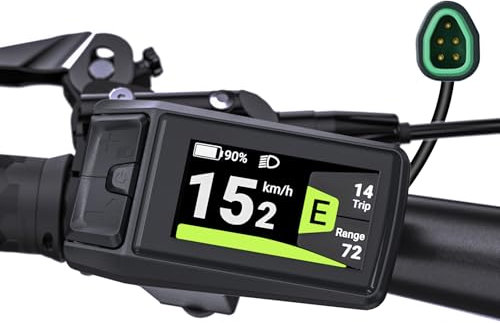 BAFANG Display DPC080 CAN Protokoll für BBS01B BBS02B and BBS03 M620, M600, M510 Mittelmotoren, E-Bike Anzeige mit Type-C Ladeanschluss Elektrofahrrad Display mit 0-6 PAS