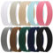 Halinuia 10 Stück Stirnband Damen Sport rutschfest Headband Sport Elastisch Haarbänder Damen Herren Weiches Hair Band Exercise Gym Fitness Yoga Laufen Dünn Headband Trendige Stirnband Damen Sommer