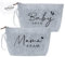 2 Stück Geschenke für Werdende Mütter, Babyparty Mom Bag, Kosmetiktasche aus Filz mit Reißverschluss, Geschenke zur Geburt Filztasche für Mama, Schwangerschaft Geschenk für Neue Mama