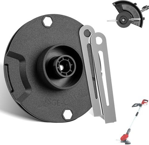2 Stück Metall Rasentrimmer Messer + 1 Schneidplatte für Einhell GE-CT 18 Ll ab 2017 Freischneider für Garten Mr. Gardener für Rasenmäher Garden Master