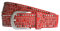 Best Emilie Damen Nietengürtel - Vintage Gürtel - Jeans Gürtel in 15 Farben - Red Scarlet 105