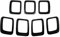 Grille Für Jeep Für Compass 2017 2018-2021 Auto-Kühlergrillabdeckung Grillringeinsätze Rahmenverkleidungssatz Für Geeignete Kunststoffbelüftung Kühlergrill(Black unpainted)