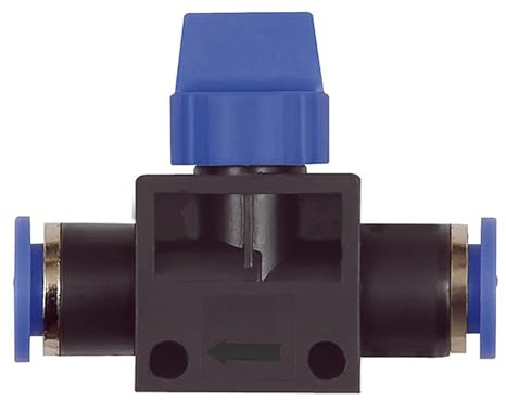 RIEGLER 110157-233.008 3/2-Wegeventil »Blaue Serie«, Steckanschluss, Schlauch-Außen-Ø 8, 1Stk