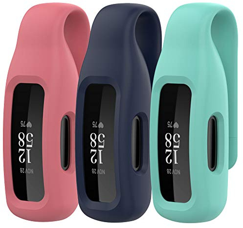 Shieranlee (3-Pack Armband kompatibel mit Fitbit Inspire 3 Armband weiches Silikon, klassisches Ersatzarmband für Fitbit Inspire 2 & Fitbit ace 3 Armband