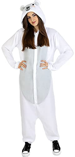 Funidelia | Eisbär Onesie Kostüm für Herren und Damen Größe XL Tiere, Bär - Farben: Bunt, Zubehör für Kostüm - Lustige Kostüme für deine Partys