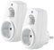 revolt Steckdosendimmer: 2er-Set Dimmer-Steckdosen für dimmbare Tisch- und Stehlampen (230 V) (Dimmschalter-Steckdosen, regulierbare Steckdosen-Dimmer, Schalter)