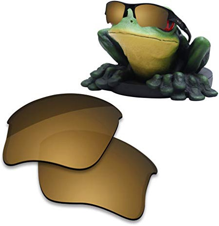 Acefrog Verres de rechange polarisés AR pour lunettes de soleil Oakley Flak Jacket XLJ, Tungstène doré - Revêtement intérieur polarisé, taille unique