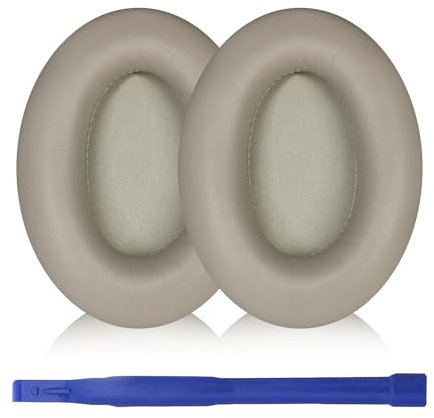 Aiivioll WH-1000XM3 Auricolari Compatibili con Sony WH-1000XM3 Bluetooth Noise Cancelling Cuffie Proteine Cuoio PU, Isolamento Acustico Memory Foam (Argento)