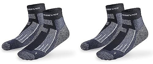 Black Crevice Merino Outdoorsocken kurz, 2 Paar, black/white, 43-46