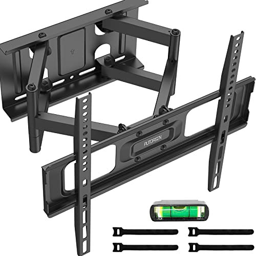 TV Wandhalterung, PUTORSEN TV Halterung Schwenkbare Neigbare für 32-70 Zoll LED LCD Flach & Curved Fernseher oder Monitor hält bis zu 50kg, max.VESA 400x400mm