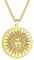 QIAMNI 316L Edelstahl-Münzen-Halskette Altgriechischer Sonnengott Helios Amulett-Anhänger hält sicher und glatt (Gold)