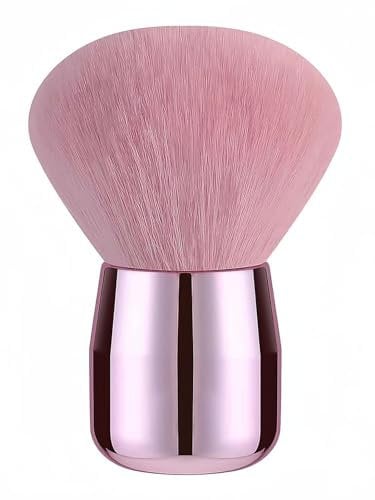 RUNGANG Nail Art Dust Brushes, Nail Dust Powder Remover Brush, Nail Art Dust Cleaner Brush, Soft Kabuki Cleaner Brush for Makeup - Pink