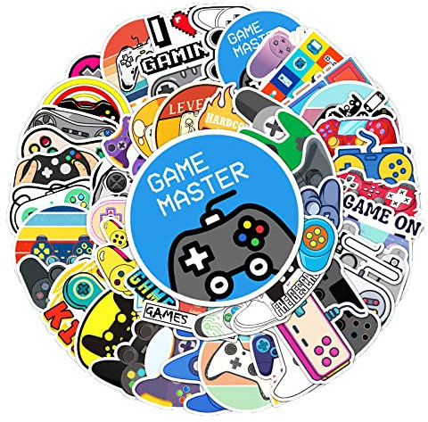 Gamepad Aufkleber Gamepad Sticker Set 50 Stücke Niedlich Deko für Auto Laptop Skateboard Fahrrad Moped Motorrad Fahrrad Computer,Geeignet für Erwachsene Kinder