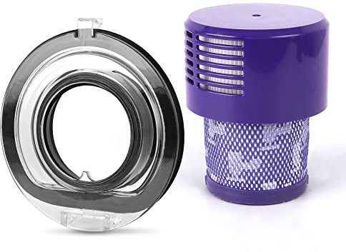 Dust Bin Lid Replacement for Dyson V10 SV12 Vacuum Cleaner, Dust Bin Bottom Cap Replacement Parts with Filter