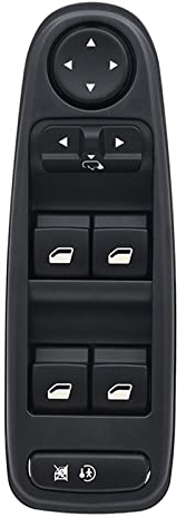Nonuin Mando Botonera Elevalunas para Citroen C4 para Grand Picasso 2007-2014 6554YH Interruptor De Control De Ventana Eléctrico Maestro 6554.YH Botón De Control De Espejo