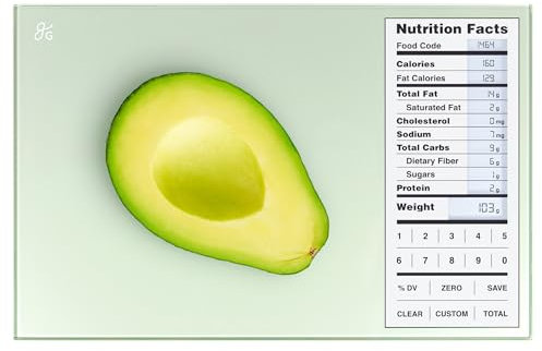 Greater Goods Nutrition Food Scale, Perfect for Weighing Nutritional Meals, Calculating Food Facts, and Portioning Snacks, Designed in St. Louis (Sage Green)