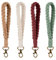Newellsail Boho-Makramee Schlüsselanhänger Handgefertigt Geflochtenes Armband Handgelenk Schlüsselband Damen Handgelenk-Lanyard 4 Stück (4 Farben)