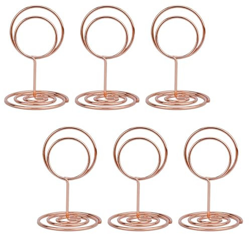 Jofefe 20 Pack rose gold Table Number Holders Place Card Holders Table Card Holders Name Card Holders for Table Settings Wedding Party.