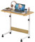 Chleby Laptop-Tisch mit Rädern, Höhenverstellbarer Schreibtisch, Computertisch mobiler Stehpult für Schlafzimmer, Wohnzimmer und Kinderzimmer 80x40cm, Gelb
