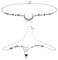 FDCGAS kopfkette - 2 pcs Boho Mond Kopfkette Gold Damen, Knoten Kopfkette Silber für Frauen und Mädchen, Elfen Haarschmuck Wahrsagerin Kopfschmuck Haarkette, Festival Accessoires