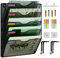 PLSOPPKG Hängeorganizer Wandablagefächer 5 Stöckiger Wandmontage Schreibtisch Organizer, A4 Zeitschriftenhalter Wand, Hängende Wandordner Dokumente Metall Büro Dokument Organizer für Zuhause