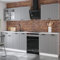 roe furniture Küchenzeile ohne Elektrogeräte - Modern Einbauküche 240 cm - Küche Komplett Lora - Küchenblock - Geräumige Singleküche - Küchenmöbel Komplett Grau Matt & Weiße Oberseite