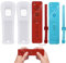 BAIFULAI 2 Pack Wii Controller, Wii Fernbedienung mit Silikongehäuse und Handgelenksgurt, Gamecontroller Wii Controller, Wii Remote für Wii Und Wii U Gastgeber (Rot + Hellblau)
