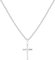 ALEXCRAFT Halskette Damen Silber Kreuz Kette Modeschmuck Geschenk für Sie Frauen Freundin Herren Kinder Mama Kreuz Größe 30 * 18cm Kette Länge 50+5cm