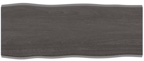 CIADAZ Tablero Mesa Roble Borde Natural Gris 100x40x2cm, Encimera Cocina, Table Salon, Encimera De Madera - 364013