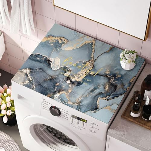 Ahhzyys waschmaschinenauflage,Waschmaschinenbezug rutschfest, antirutschmatte Waschmaschine waschmaschinenmatte für kühlschrank Abdeckung Oben staubschutz Waschmaschine