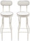 JUDEMII Lot de 2 chaises hautes pliantes et résistantes avec repose-pieds - Avec verrouillage de sécurité - Pour salon, garage, atelier, cuisine, bar - Blanc
