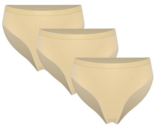 Sywiyi Mädchen Ballett Unterhose Slip Höschen Baumwolle Briefs Tanzslip Ballettslip Kinder Teenager Sport Turnen Gymnastik Tanz Unterwäsche 3er Set_Hautfarbe 158-164