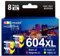 GPC IMAGE 604XL Tintenpatrone kompatibel für Epson 604 XL 604XL für Expression Home XP-2200 XP-2205 XP-3200 XP-3205 XP-4200 XP-4205 WF-2910 WF-2930 WF-2950 (2 Schwarz, 2 Cyan, 2 Magenta, 2 Gelb)