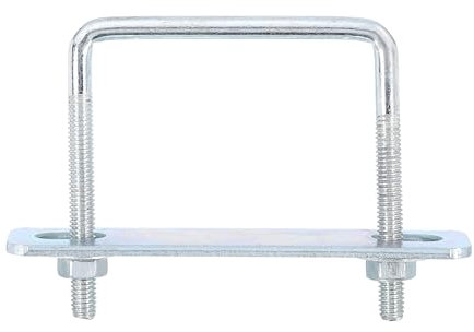 sourcing map Square U-Bolts, 6 Sets 60mm Inner Width 65mm Length M6 Zinc-Plated Carbon Steel U Clamp Bolt with Nuts and Plates, for Boat Trailer