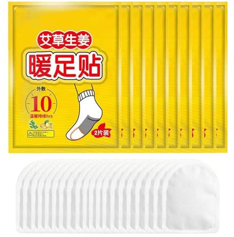 Zehenwärmer – Fußwärmerpflaster, kleines Heizpflaster 20X | Luftaktivierte Wärmer für Damen und Herren, natürliche Fußwärmer, Thermopflaster