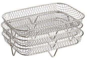 Lakeland Air Fryer 3 Stackable Racks 19 x 13 x 9cm Perfect for Dehydrating or Creating Extra Cooking Space Stainless Steel Dishwasher and Oven Safe
