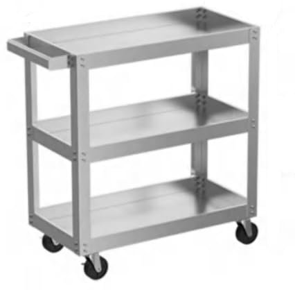CRUIZER Carrello porta utensili officina 3 ripiani 4 ruote - Nero