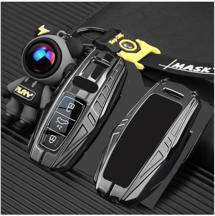 STRIVING BIRD Coques de clé Étui pour Clé Télécommande Intelligente De Voiture, Porte-clés, pour A&UDI A6 A3 A7 A8L D5 C8 Q4 E-tron Q7 Q8 S6 S7 S8 RS 6 RS (B3 Gray)