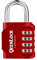 QEENLOCK Cadenas Code 4 Chiffres, Cadenas a Code Pour Casier Vestiaire Sport, College, Scolaire, Cadna avec Code Exterieur Pour Portail, Abri de Jardin,couleurs noir, bleu, rouge (rouge)