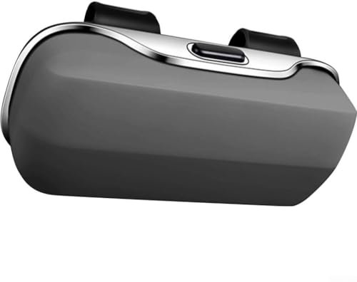 Auto-Brillenetui, Auto-Visierbox, tragbarer Sonnenbrillenhalter für Fahrvisier, Auto-Objektivhalter, Brillenhalter für Auto Sonnenblende, Auto Sonnenbrille Aufbewahrungbox, 18,5x6,5x8,1cm(grau)