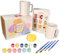 Winund - Set 2 tazze da dipingere – Tazze bianche da decorare con colori e pennelli – Kit creativi adulti fai da te – Ceramica da dipingere – Tazze da personalizzare