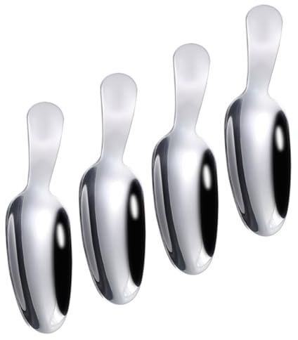 Holibanna 4stücke Edelstahl Dessertlöffel Handliche Kaffeelöffel Für Zuhause Und Gastronomie Für Tee Salz Zucker Mehl Und Mehr Pflegeleicht Und Langlebig