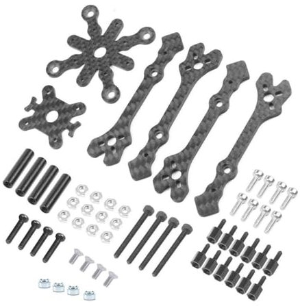 Fit For Keel135 135mm Carbon Fiber Frame Kit with 3D Printed TPU Canopy Support 3inch Prop 1104-1506 Motor For FPV Racing Plane(NO Cover)